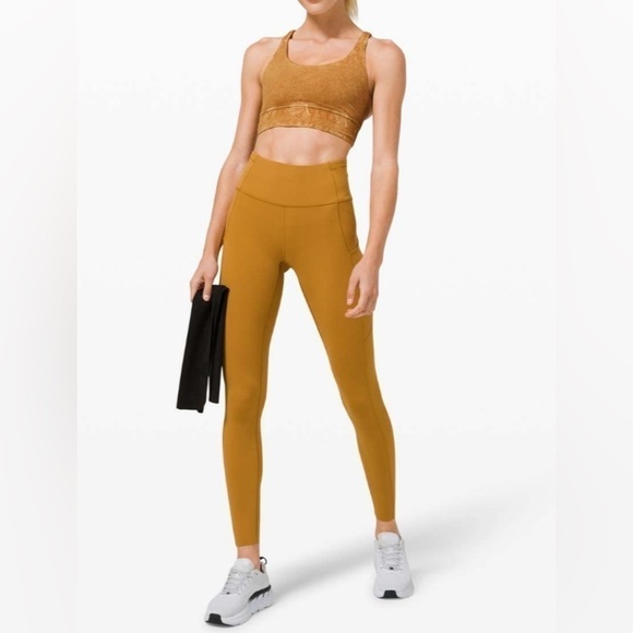 Lululemon Energy Bra Long Line *Med. Support- Ice Wash Spiced Bronze/ Size 4 - Picture 3 of 7